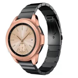 for Samsung Galaxy Watch 42mm, Width: 20mm Stainless Steel Watch Strap - Black