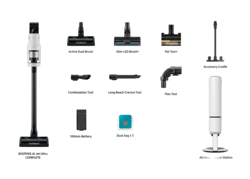 Samsung Bespoke AI Jet Ultra VS90F40DFG/EV - Satin Greige