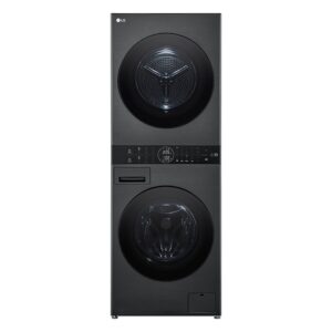 10 KG 1400 RPM 165.5x60x66 Inverter Heat Pump Glass Door Black Steel 10კგ